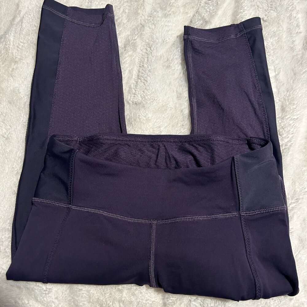 Lululemon Anew Crop 21" Black Grape Size 4 - image 2